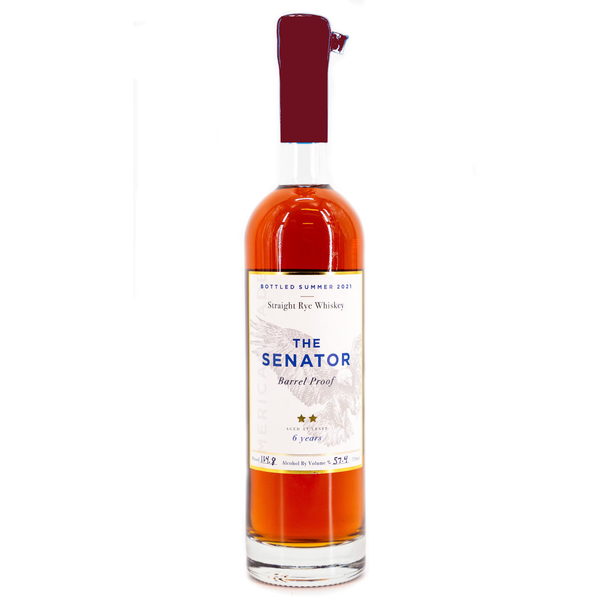 Senator 6 Year Barrel Proof Straight Rye Whiskey | Free Shipping on orders $400+