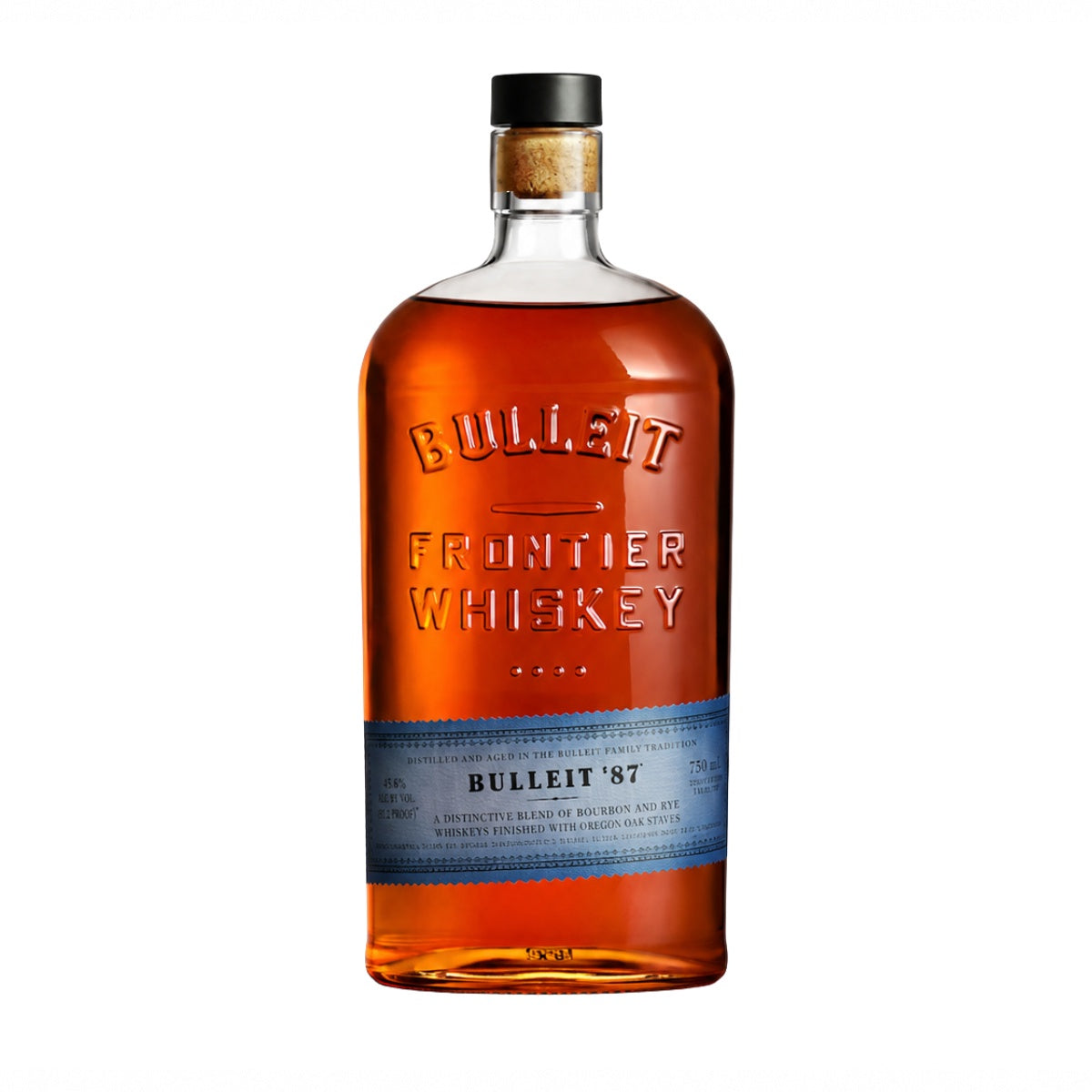 Bulleit 87 Blend of Bourbon and Rye Whiskeys Finished with Toasted Staves