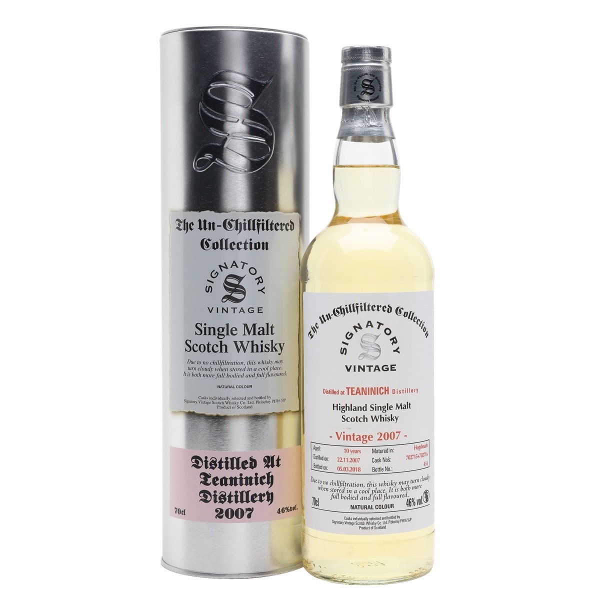 Teaninich 11 yrs Unchillfiltered Signatory Single Malt Scotch Whisky | Free Shipping on orders $400+