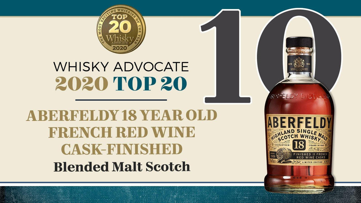 Aberfeldy 18 Years Highland Single Malt Scotch Whiskey | Free Shipping on orders $400+