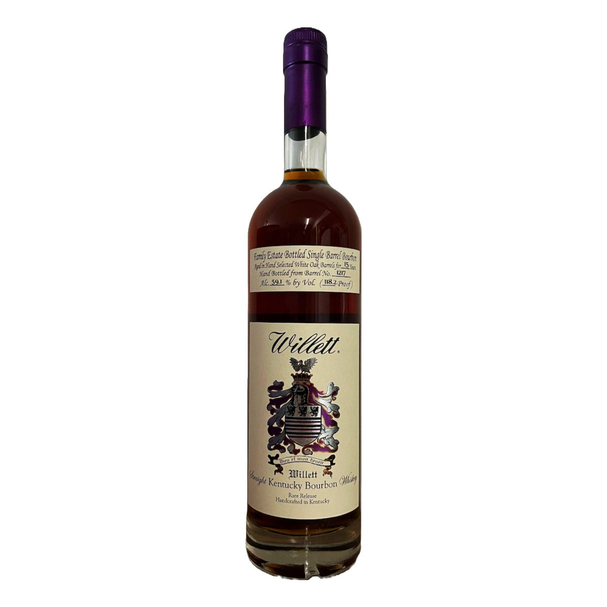 Willett Family Estate Single Barrel 15 Years Kentucky Straight Bourbon Whiskey #1217 (118.2 Proof)