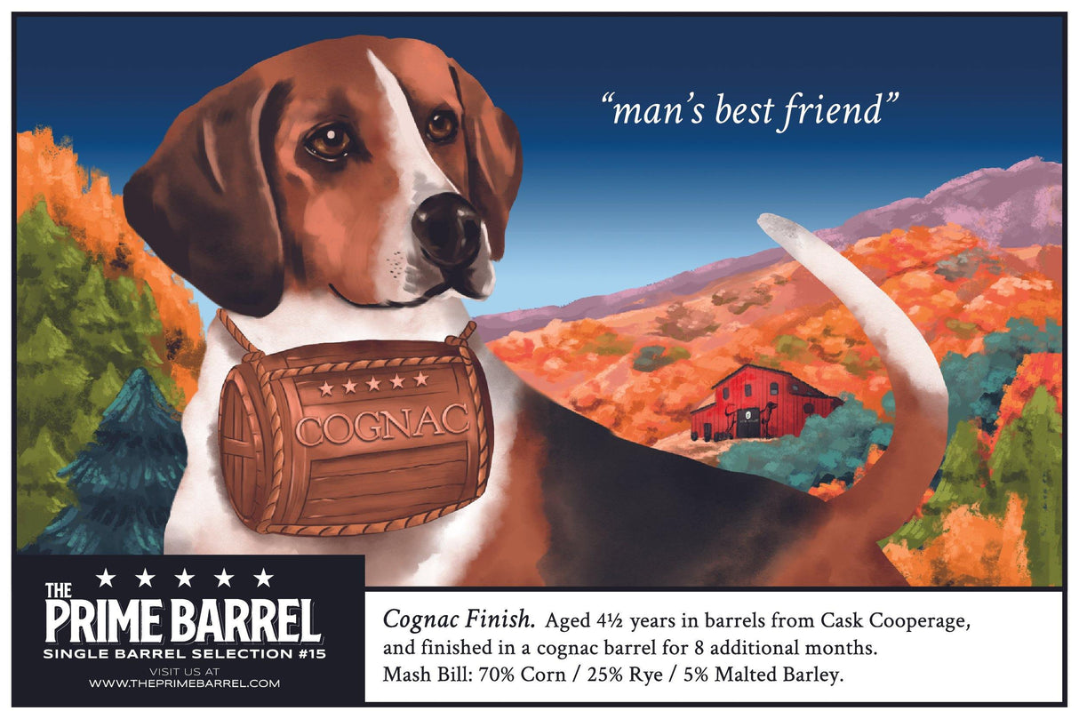 Taconic Distillery “Man’s Best Friend” Dutchess Private Reserve Cognac Cask Finish Straight Bourbon The Prime Barrel Pick #15 - De Wine Spot | DWS - Drams/Whiskey, Wines, Sake