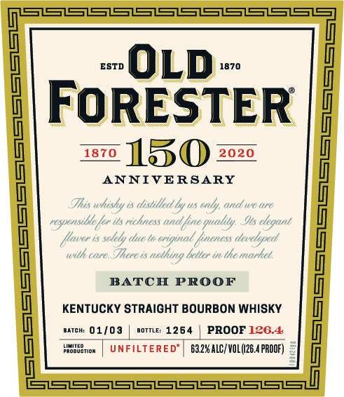 Old Forester 150th Anniversary Batch Proof Kentucky Straight Bourbon Whiskey | Free Shipping on orders $400+