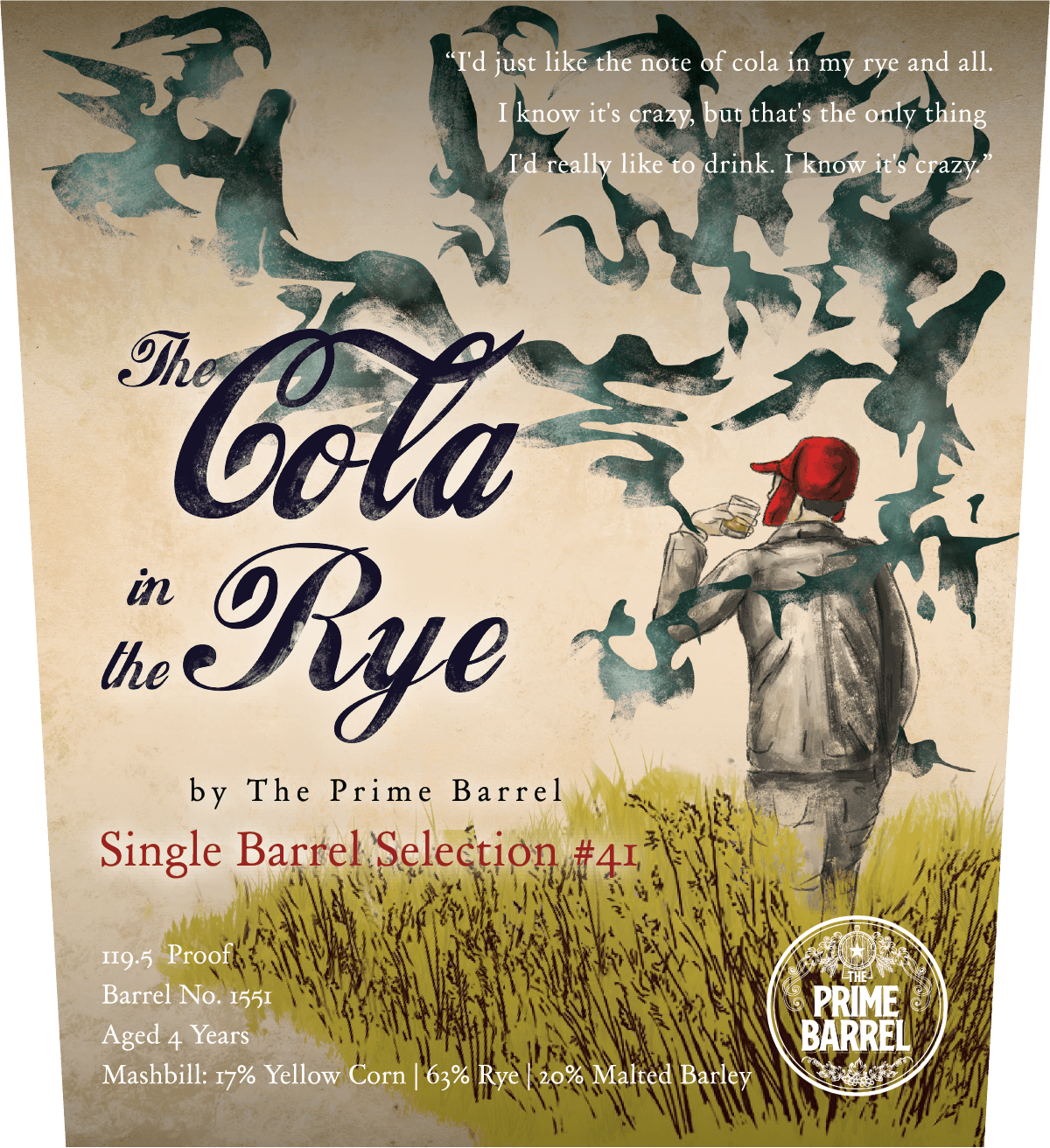 Castle & Key Restoration "Cola In The Rye" Single Barrel Kentucky Straight Rye Whiskey The Prime Barrel Pick #41 - De Wine Spot | DWS - Drams/Whiskey, Wines, Sake