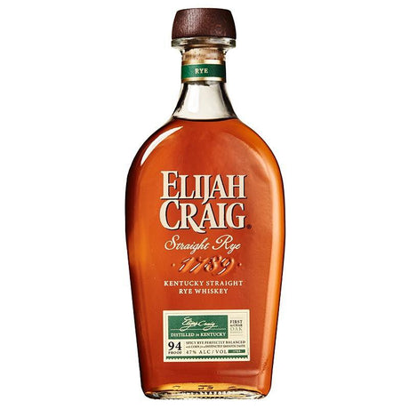 Elijah Craig Straight Rye Kentucky Whiskey - De Wine Spot | DWS - Drams/Whiskey, Wines, Sake