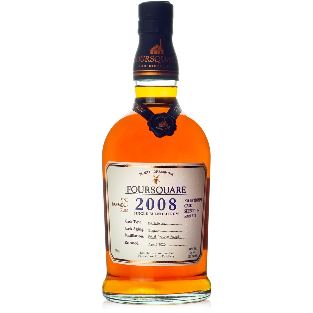 Foursquare Distillery Mark XIII "2008" 12 Year Old Exceptional Cask Selection Single Blended Rum | Free Shipping on orders $400+