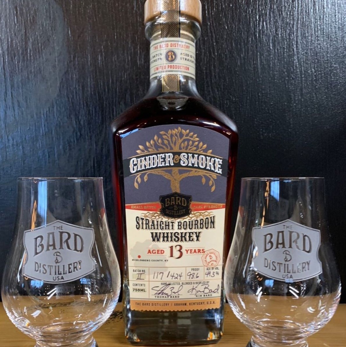 Cinder and Smoke 13 Year Old Straight Bourbon Whiskey | Free Shipping on orders $400+