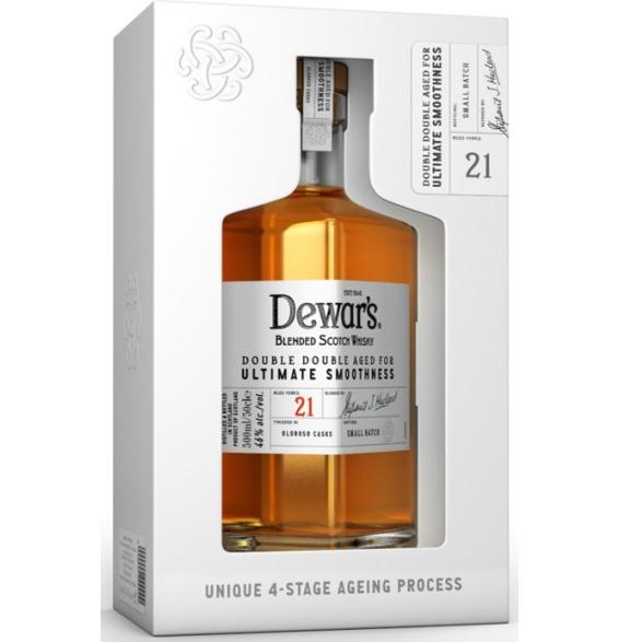 Dewars 21 Years Double Aged Blended Scotch Whisky | Free Shipping on orders $400+