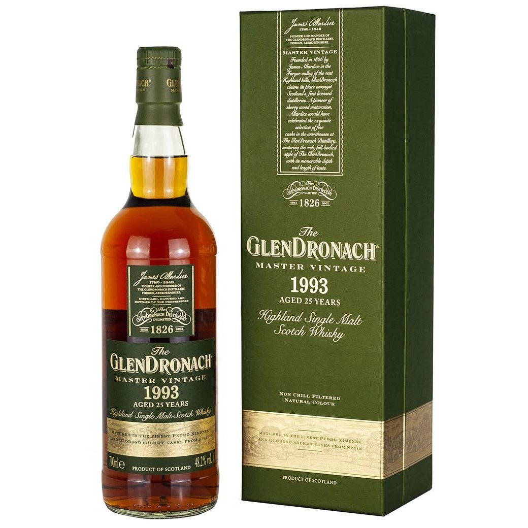 The Glendronach 1993 Master Vintage Highland Single Malt Scotch Whisky | Free Shipping on orders $400+