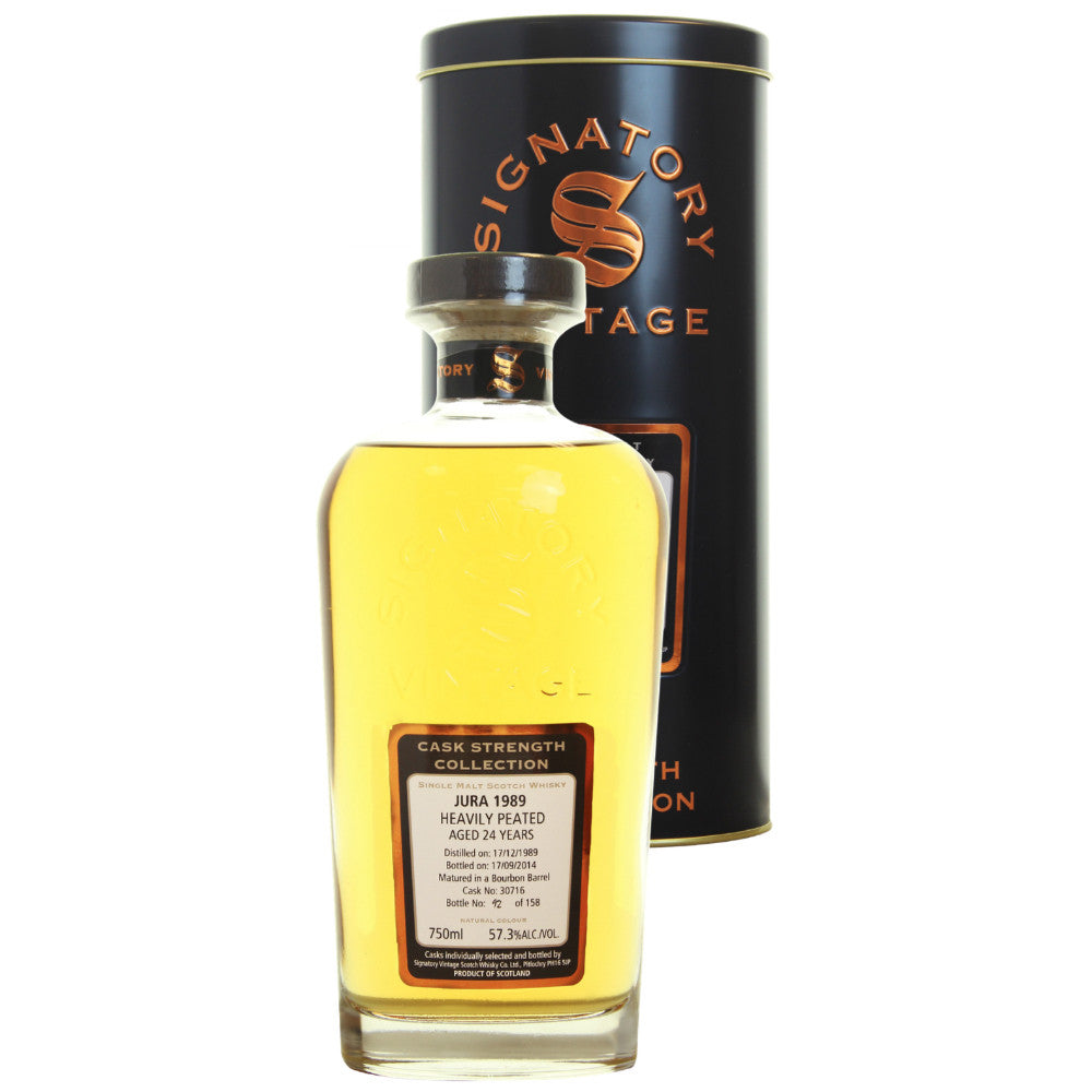 Isle of Jura Bourbon 24 yrs Island Cask Strength Signatory Single Malt Scotch Whisky | Free Shipping on orders $400+