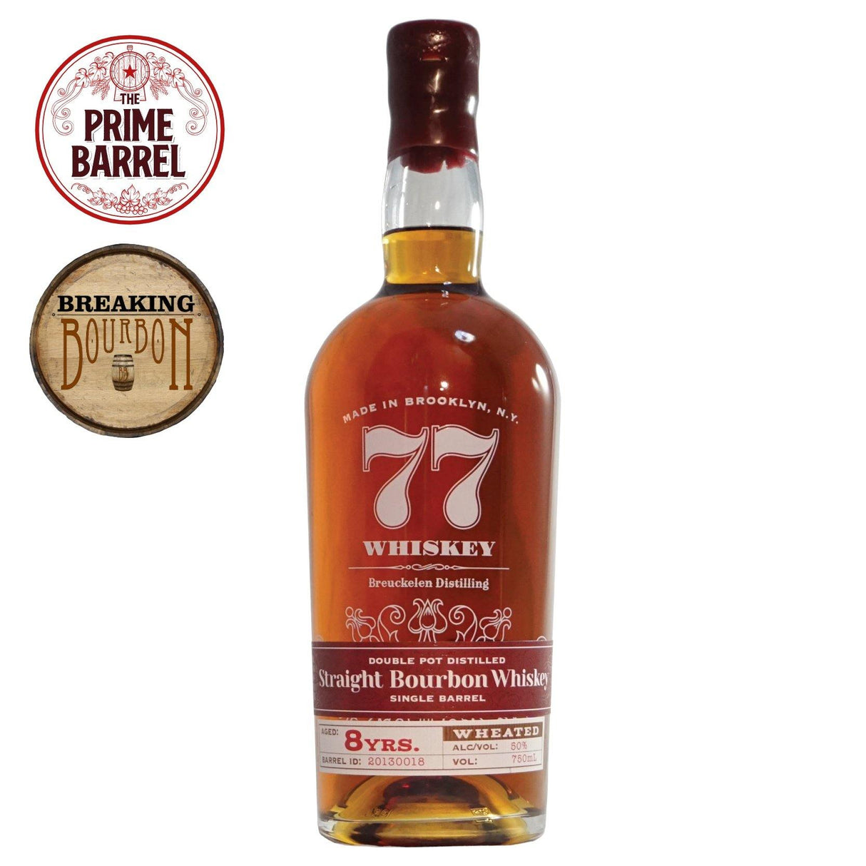 Breuckelen Distilling 77 Whiskey "The Borough of Breuckelen" 8 Year Collaboration Single Barrel Wheated Straight Bourbon Whiskey | Free Shipping on orders $400+