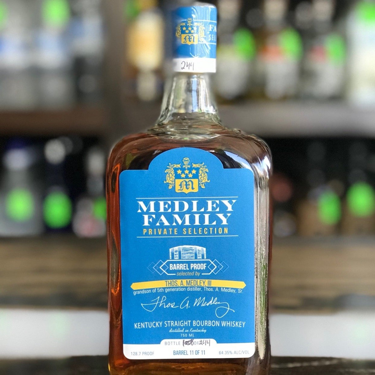 Medley Family Private Selection (Thos A Medley III) Barrel Proof Kentucky Straight Bourbon Whiskey | Free Shipping on orders $400+