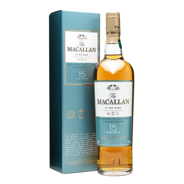 Macallan 15 Years Old Fine Oak Highland Single Malt Scotch Whisky | Free Shipping on orders $400+