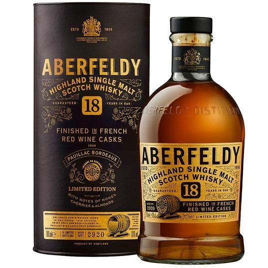 Aberfeldy 18 Years Highland Single Malt Scotch Whiskey | Free Shipping on orders $400+
