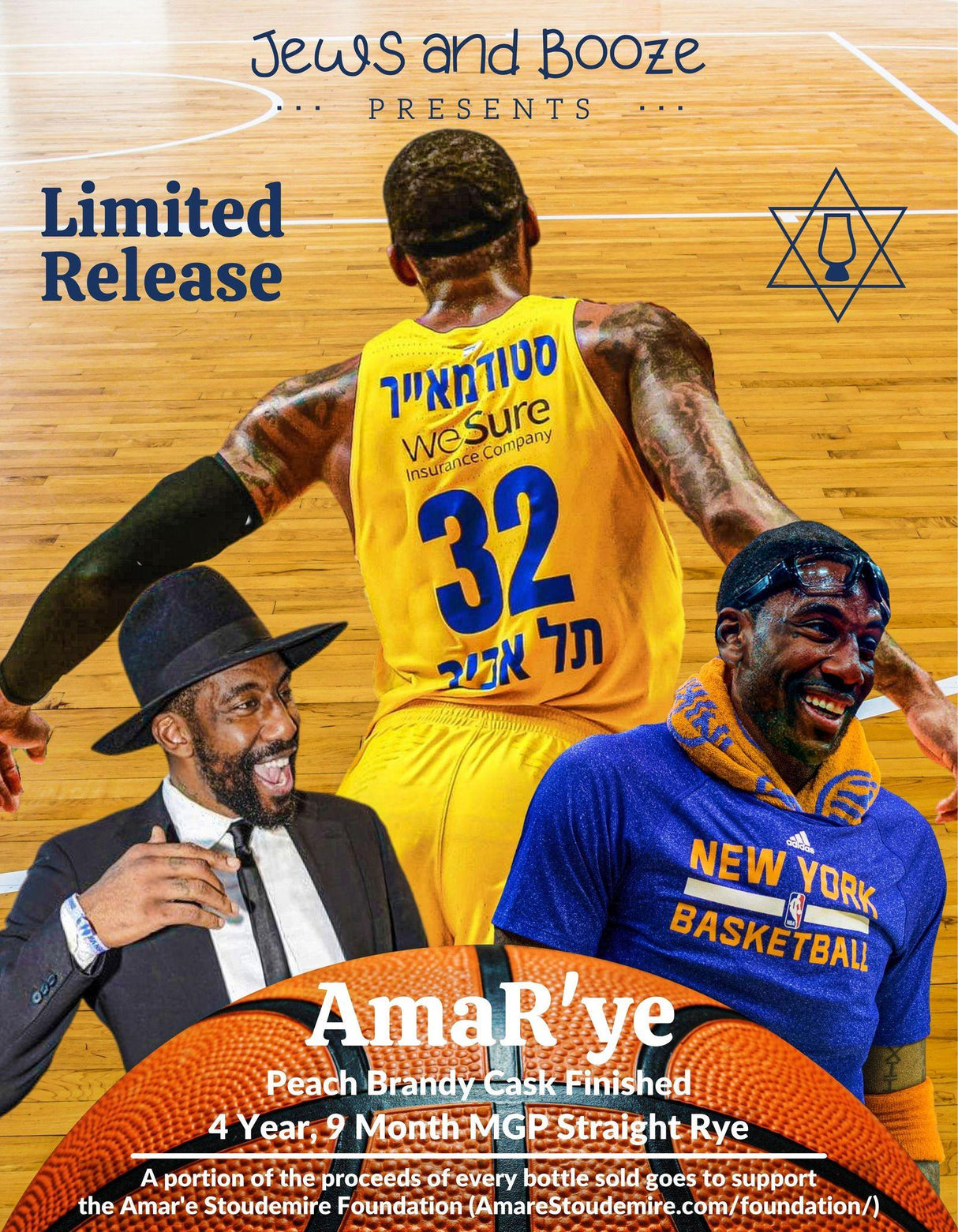 Good Times Jews and Booze "AmaR'ye" Straight Rye Whiskey Finished in Peach Brandy Barrels | Free Shipping on orders $400+