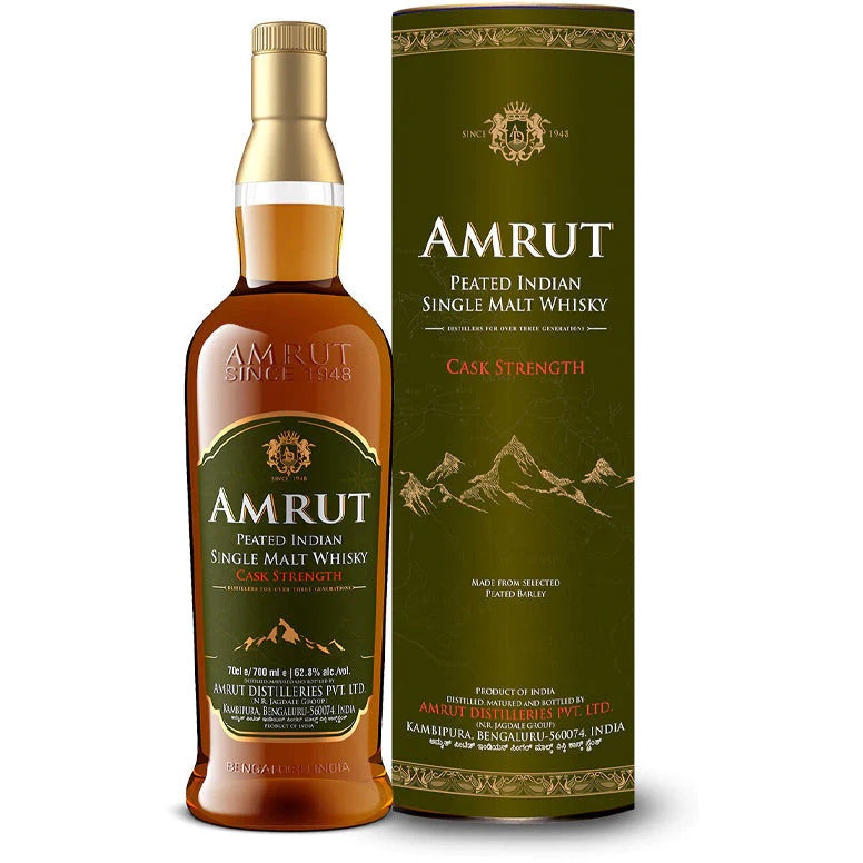 Amrut Cask Strength Peated Indian Single Malt Whisky | Free Shipping on orders $400+