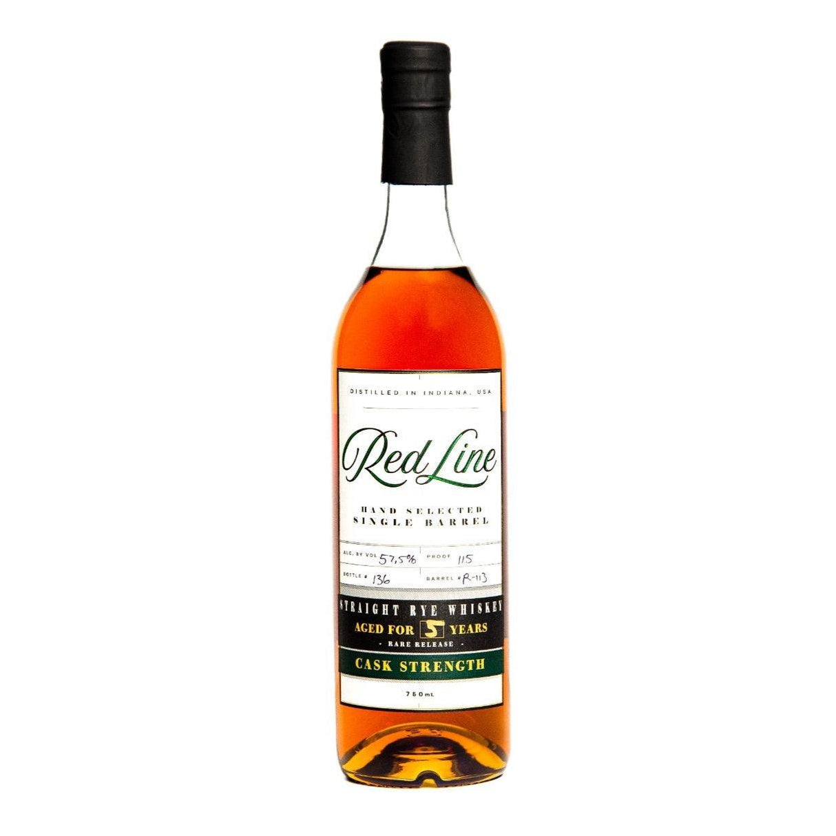 Red Line 5 Year Single Barrel Cask Strength Straight Rye | Free Shipping on orders $400+