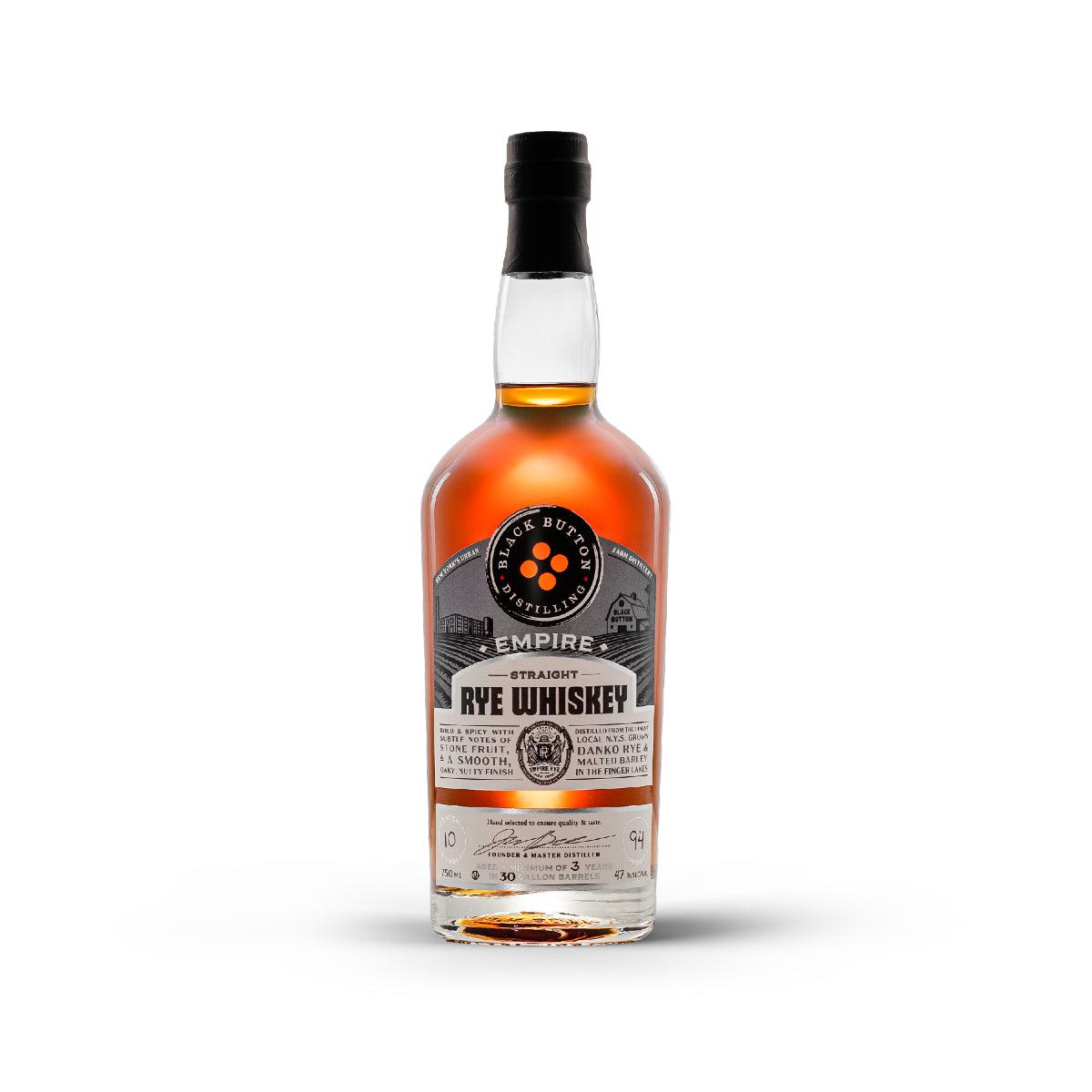 Black Button Distilling Empire Rye Straight Whiskey | Free Shipping on orders $400+