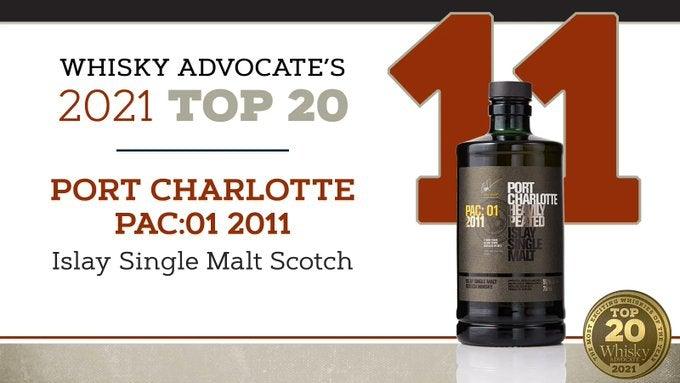 Port Charlotte PAC:01 Heavily Peated 8 Years Single Malt Scotch Whisky | Free Shipping on orders $400+
