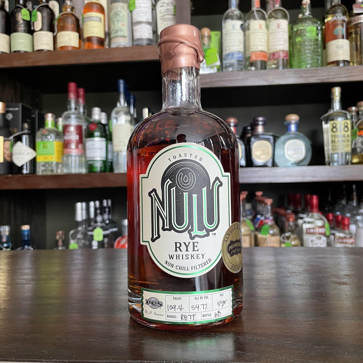 NULU 5 Year Old Toasted Single Barrel Straight Rye Whiskey | Free Shipping on orders $400+