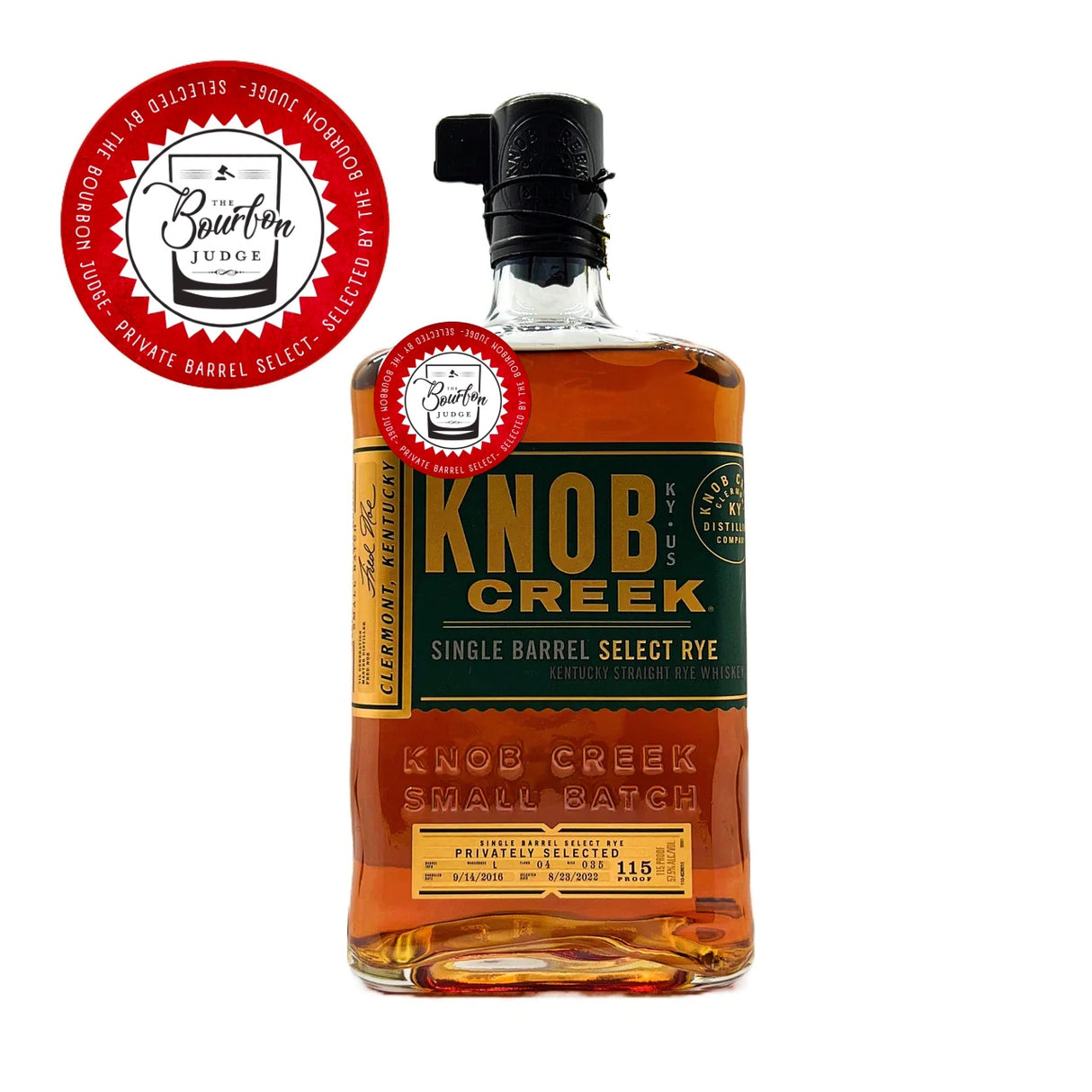 Knob Creek "Bourbon Judge" 6 Year Old Single Barrel Kentucky Straight Rye Whiskey | Free Shipping on orders $400+