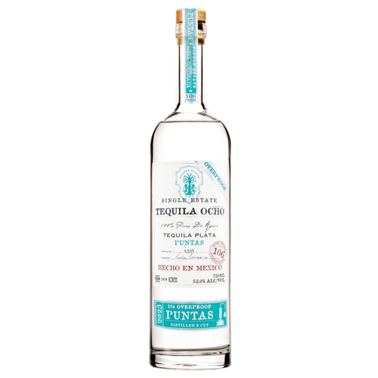 Tequila Ocho Single Estate Plata "Puntas" Overproof Distiller's Cut | Free Shipping on orders $400+