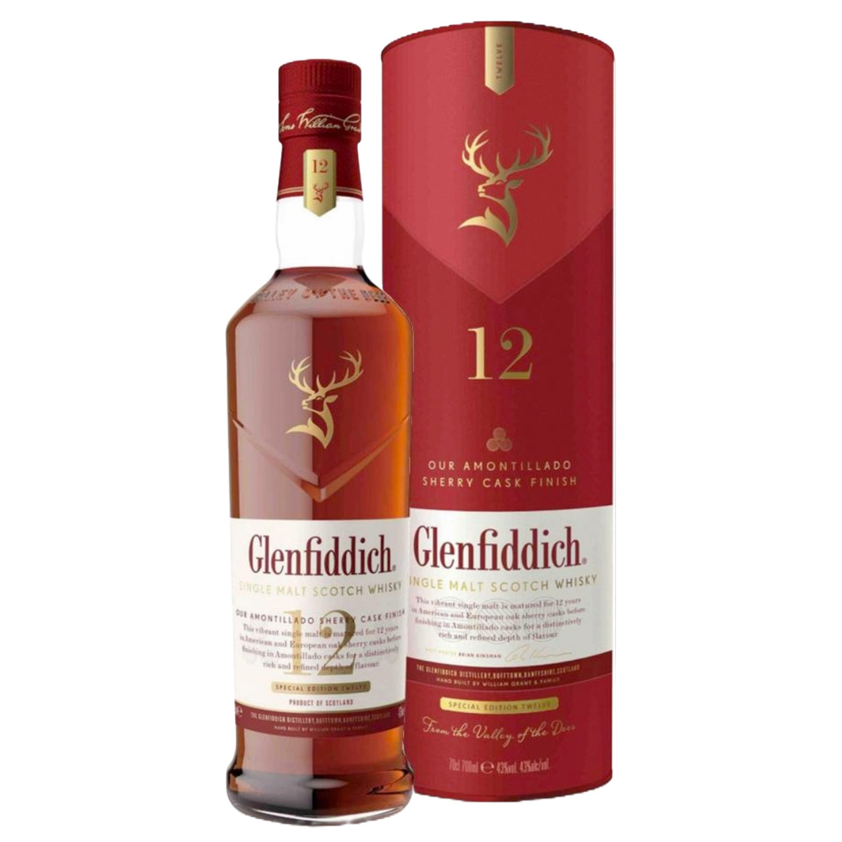 Glenfiddich 12 year old Amontillado Sherry Cask Finish | Free Shipping on orders $400+