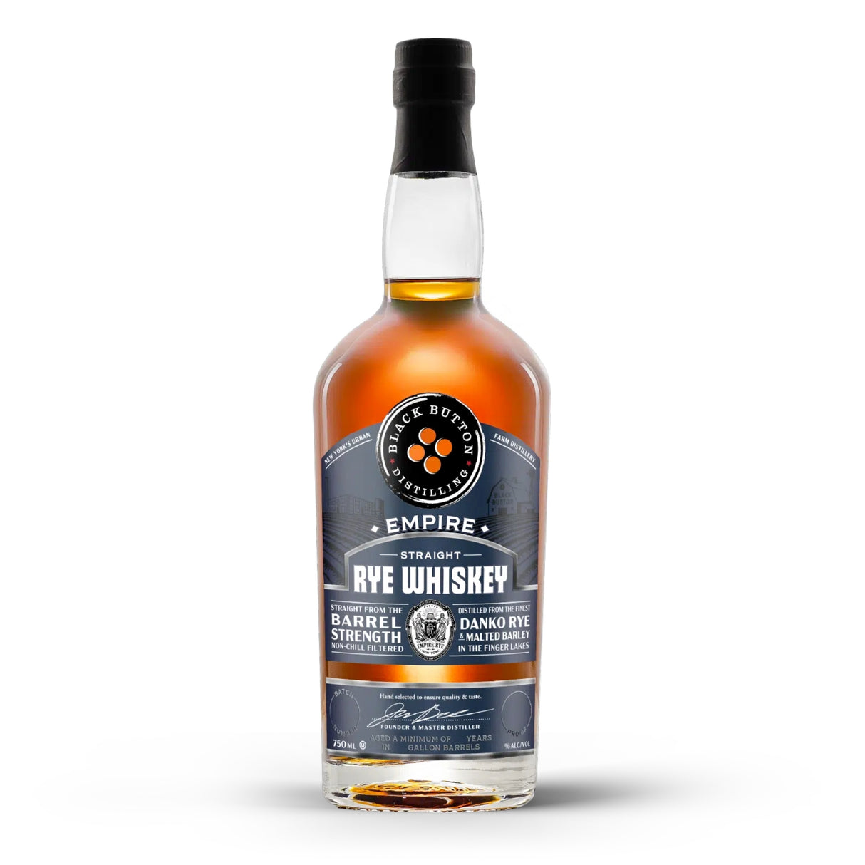 Black Button Distilling Barrel Strength Empire Rye Straight Whiskey | Free Shipping on orders $400+