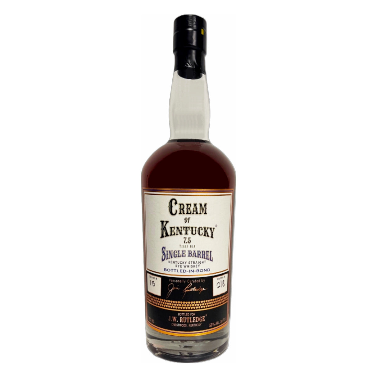 Cream of Kentucky 7.5 Year Single Barrel Bottle in Bond Kentucky Straight Rye Whiskey | Free Shipping on orders $400+