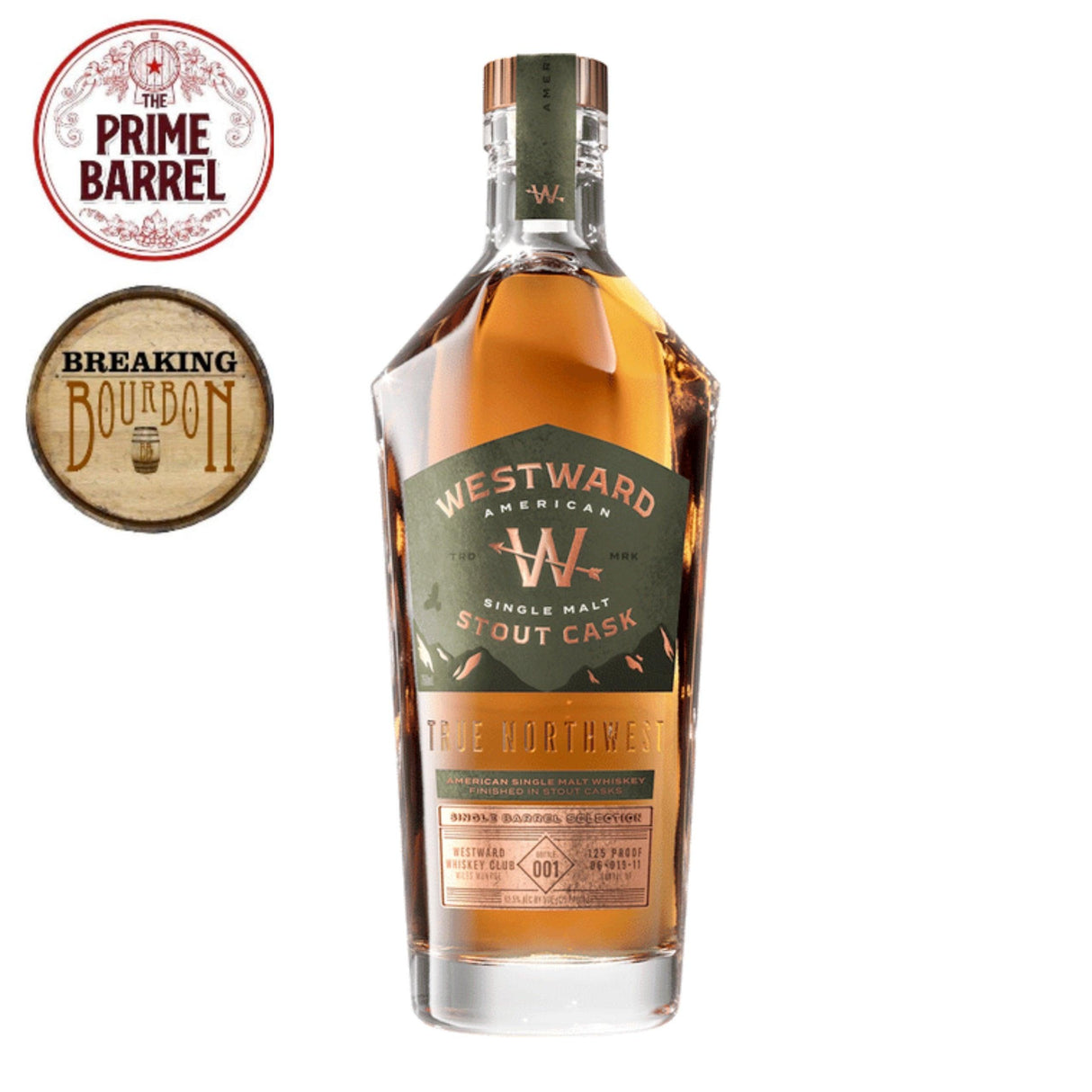 Westward Single Barrel Stout Cask Finsih Cask Strength American Single Malt Whiskey | Free Shipping on orders $400+