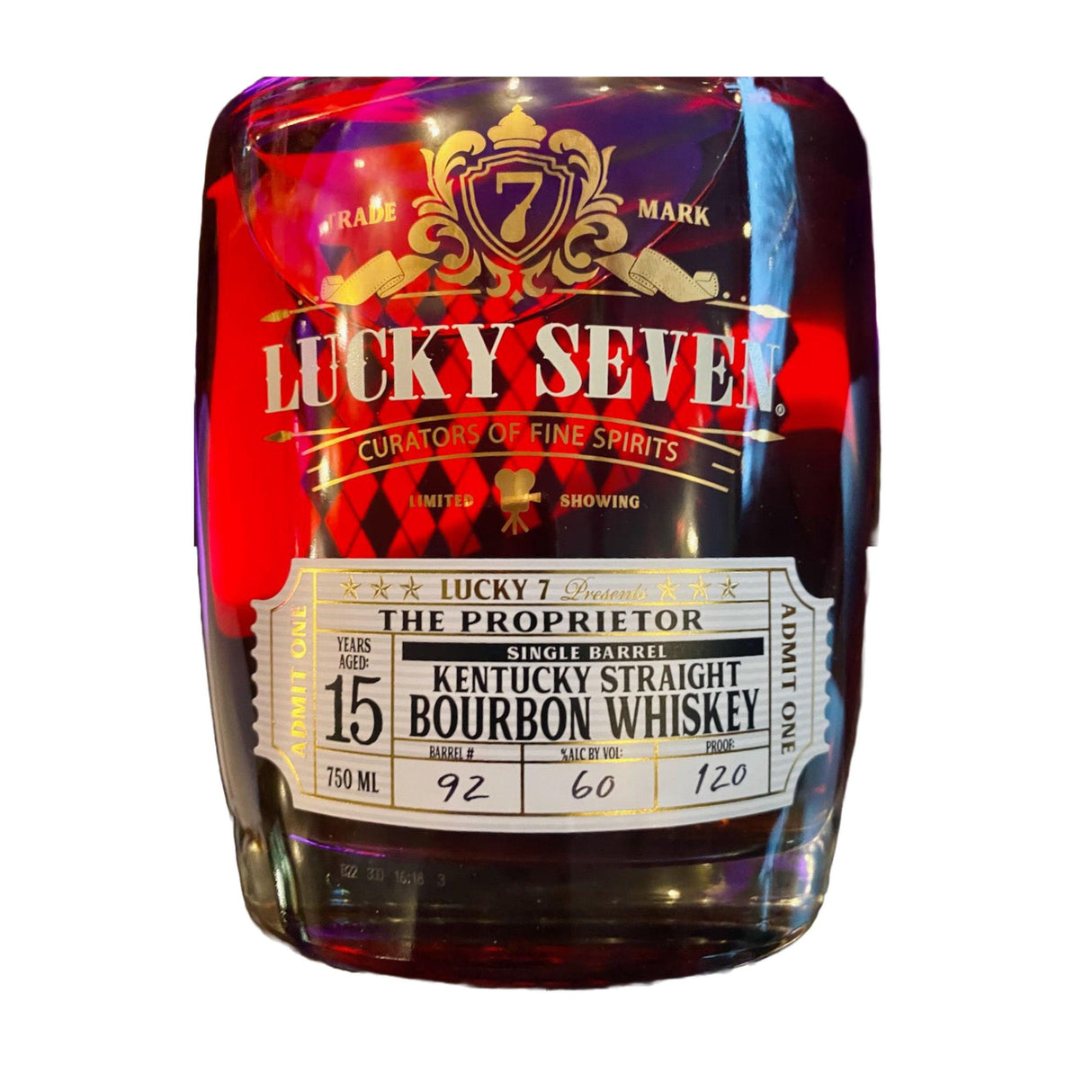 Lucky Seven Spirits 15 Years Old The Proprietor Single Barrel Kentucky Straight Bourbon Whiskey | Free Shipping on orders $400+