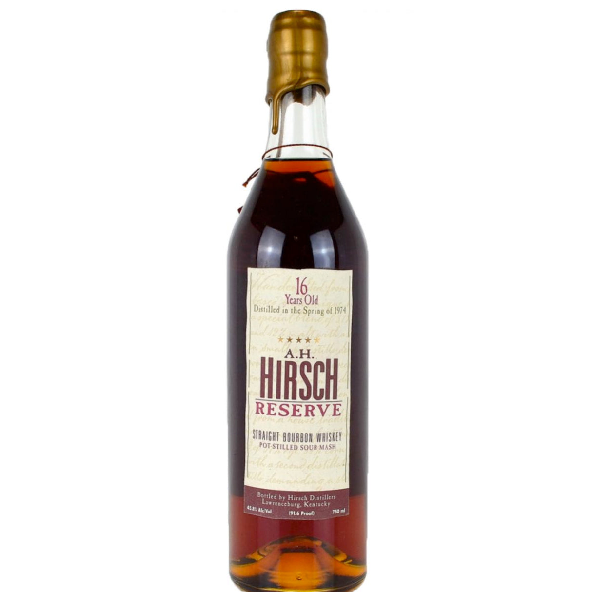 A.H. Hirsch Reserve 1974 16 Year Old Bourbon Gold Wax | Free Shipping on orders $400+