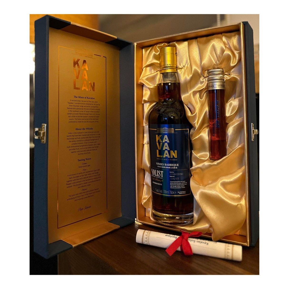 Kavalan Solist Vinho Barrique Single Cask Strength Single Malt Whisky Gift Set | Free Shipping on orders $400+