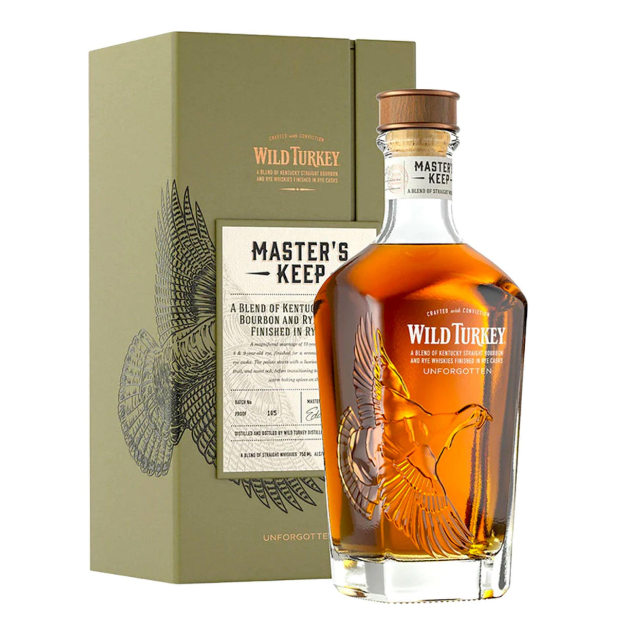 Wild Turkey Master's Keep Unforgotten Blend of Kentucky Straight Bourbon & Rye Finished in Rye Casks | Free Shipping on orders $400+