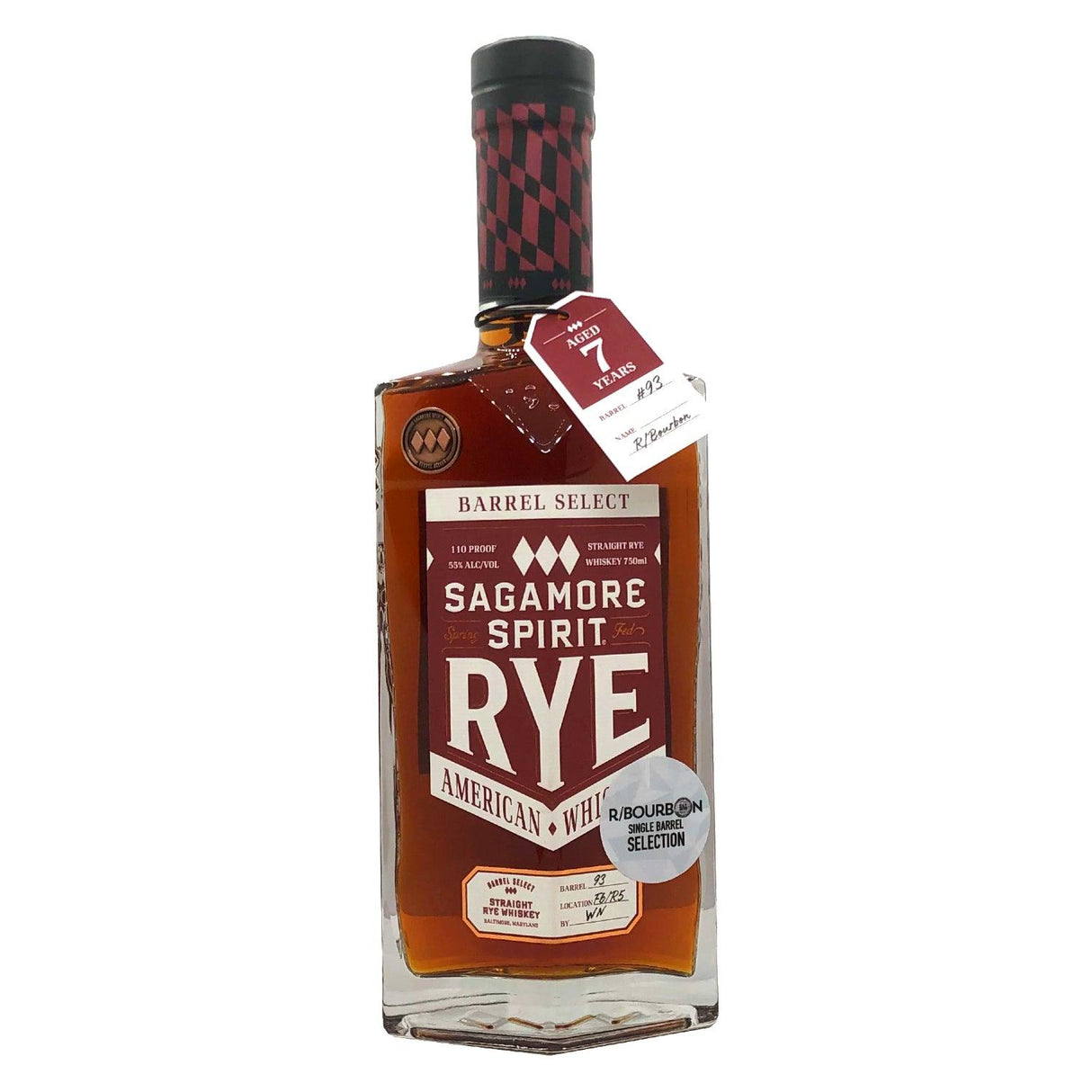 Sagamore 7 Year Old "R/Bourbon" Single Barrel Rye Whiskey | Free Shipping on orders $400+