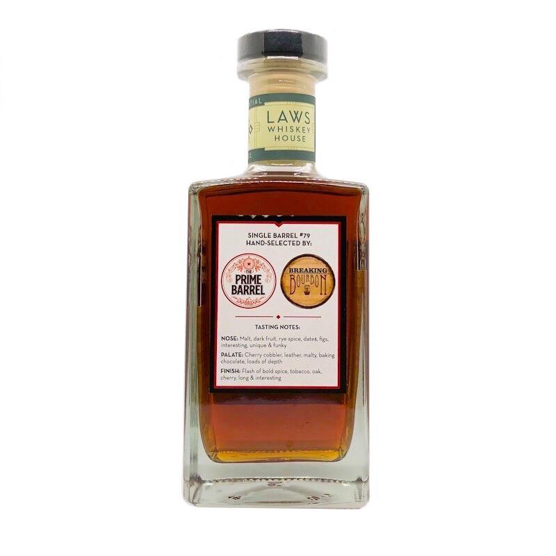 Laws Whiskey House "Breaking The Law: Prime Suspect" Collaboration Experiential Single Barrel Sauternes Finish Rye Whiskey | Free Shipping on orders $400+