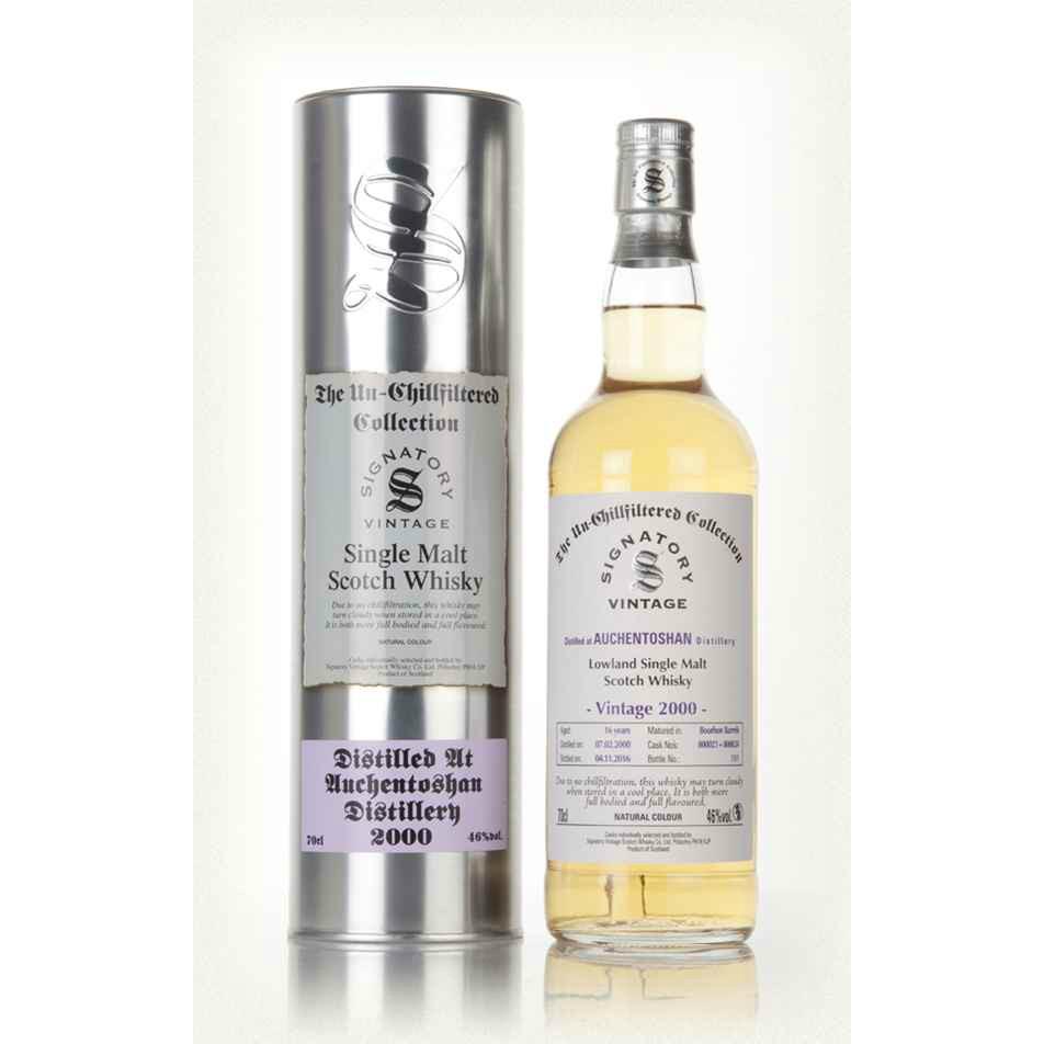 Auchentoshen 2000 Bourbon Barrel Cask16 yrs Lowland Unchillfiltered Signatory Single Malt Scotch Whisky | Free Shipping on orders $400+