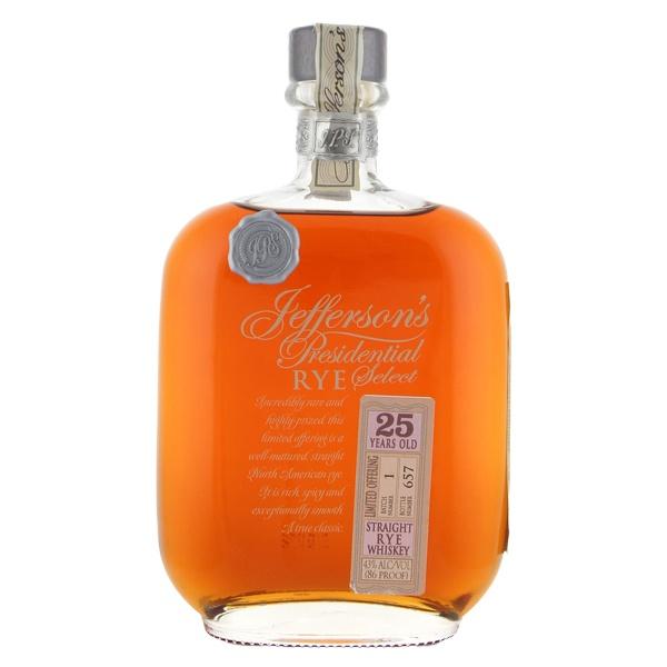 Jefferson's Presidential Select 25 Year Old Rye | Free Shipping on orders $400+