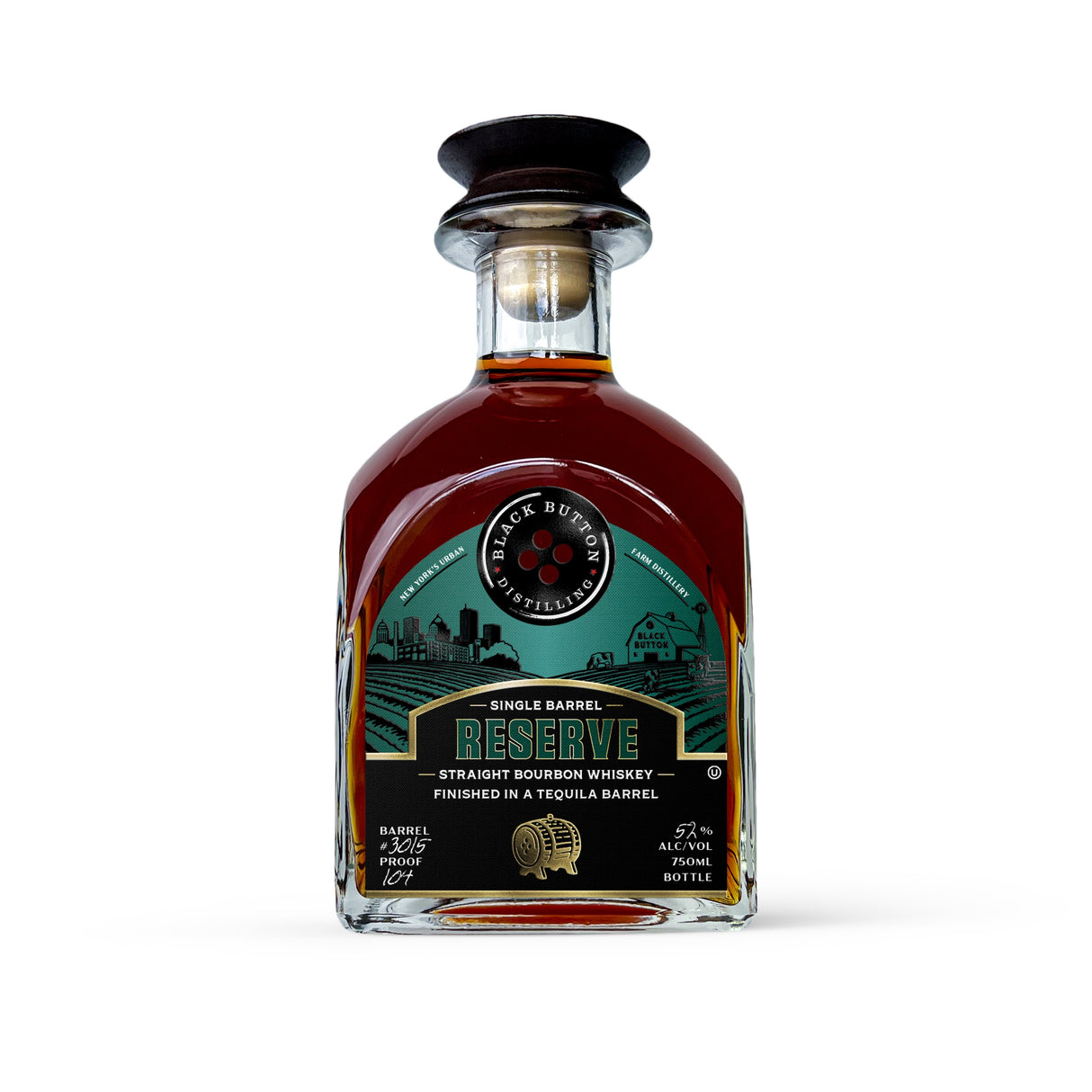 Black Button Distilling Single Barrel Straight Bourbon Whiskey Finished in Tequila Barrels | Free Shipping on orders $400+