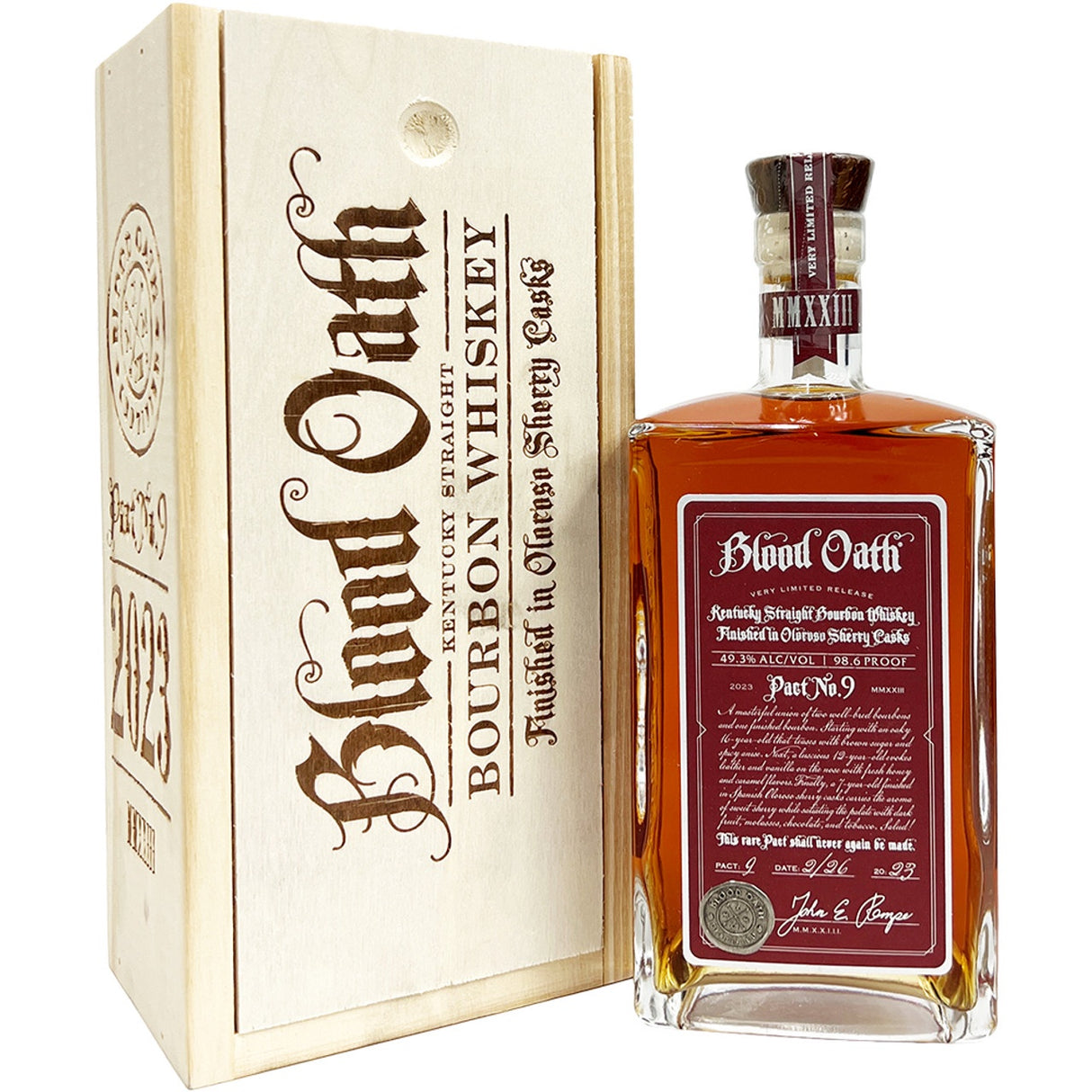 Blood Oath Kentucky Straight Bourbon Whiskey Pact No.9 | Free Shipping on orders $400+