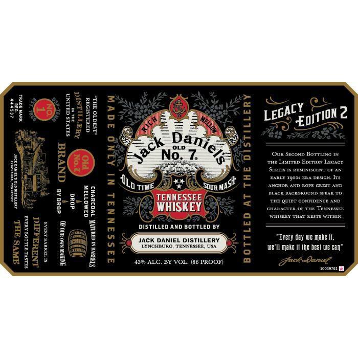 Jack Daniel's Legacy Edition 2 Tennessee Sour Mash Whiskey | Free Shipping on orders $400+
