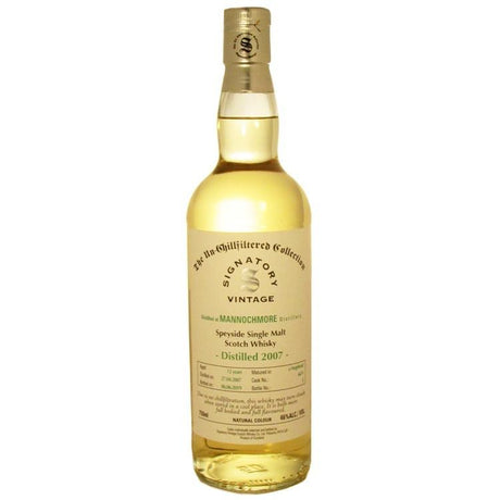 Mannochmore 12 yrs Unchillfiltered Signatory Single Malt Scotch Whisky - De Wine Spot | DWS - Drams/Whiskey, Wines, Sake