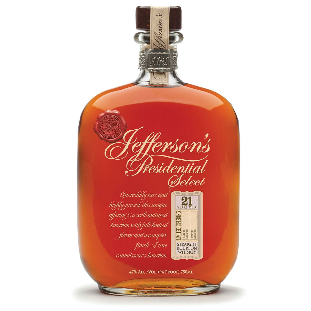 Jefferson's Presidential Select 21 Year Old Straight Bourbon Whiskey | Free Shipping on orders $400+