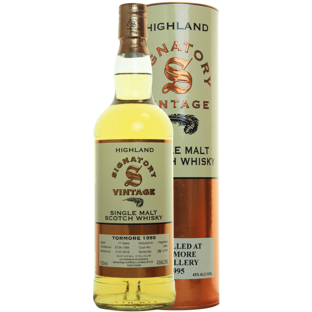Tormore Hogshead 17 yrs Highland 86 Proof Signatory Single Malt Scotch Whisky | Free Shipping on orders $400+
