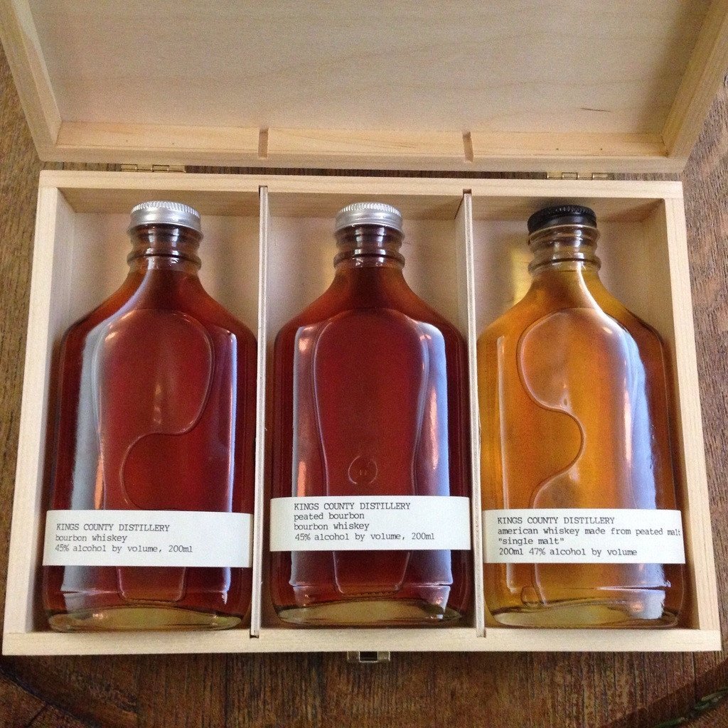 Kings County Distillery (Straight Bourbon/Blended Bourbon/Peated Bourbon) Aged Whiskey Gift Set | Free Shipping on orders $400+
