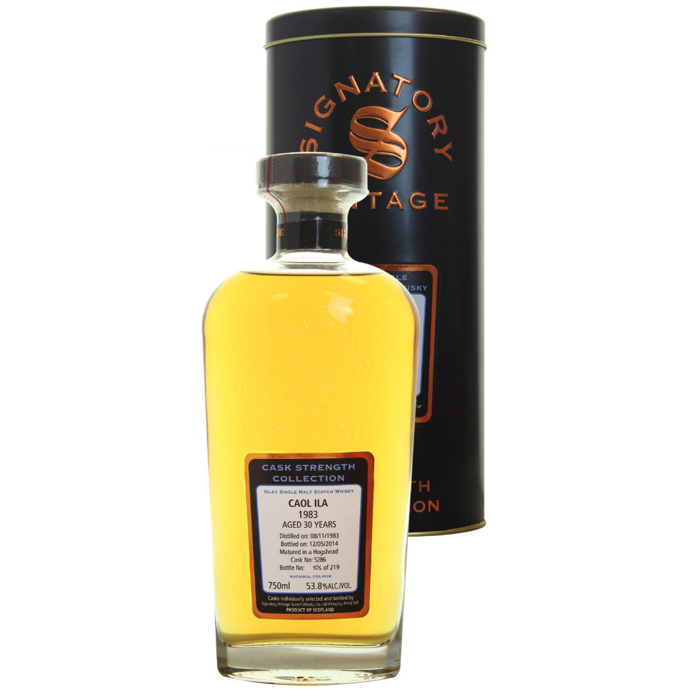 Caol Ila Hogshead 30 yrs Islay Cask Strength Signatory Single Malt Scotch Whisky | Free Shipping on orders $400+