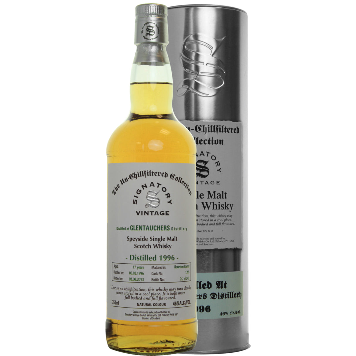 Glentauchers 17 yrs Speyside Unchillfiltered Signatory Single Malt Scotch Whisky | Free Shipping on orders $400+