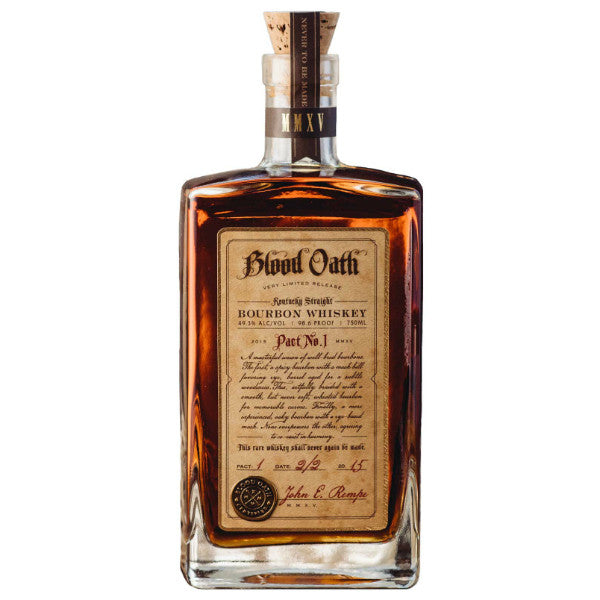 Blood Oath Kentucky Straight Bourbon Whiskey Pact 1 | Free Shipping on orders $400+