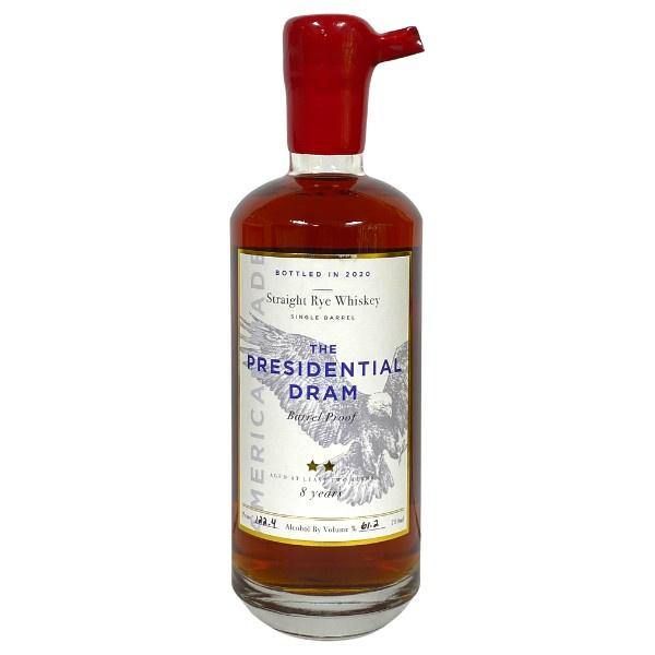 The Presidential Dram 8 Years Old Barrel Proof Straight Bourbon Whiskey | Free Shipping on orders $400+