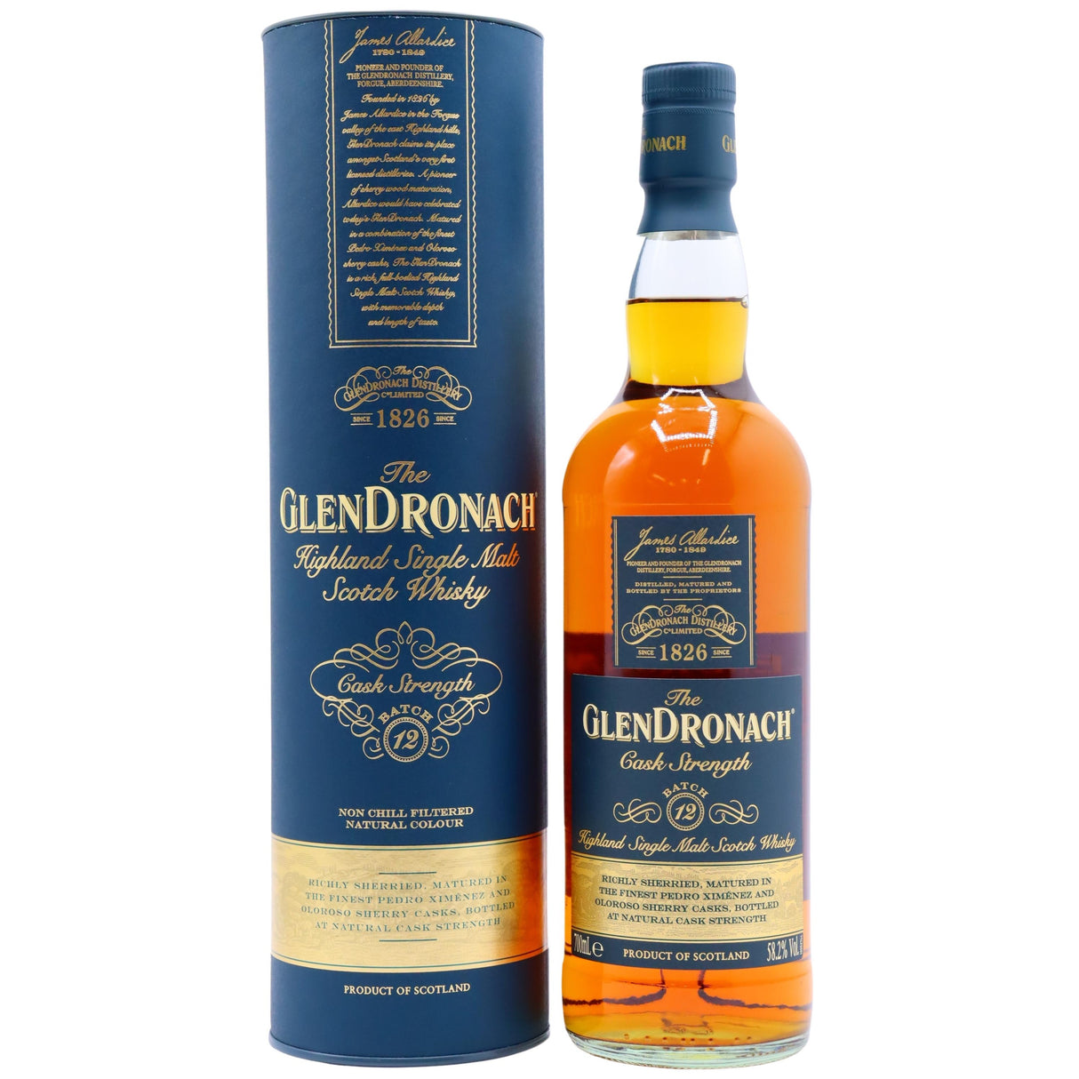 The GlenDronach Cask Strength Batch #12 Single Malt Scotch Whisky - De Wine Spot | DWS - Drams/Whiskey, Wines, Sake